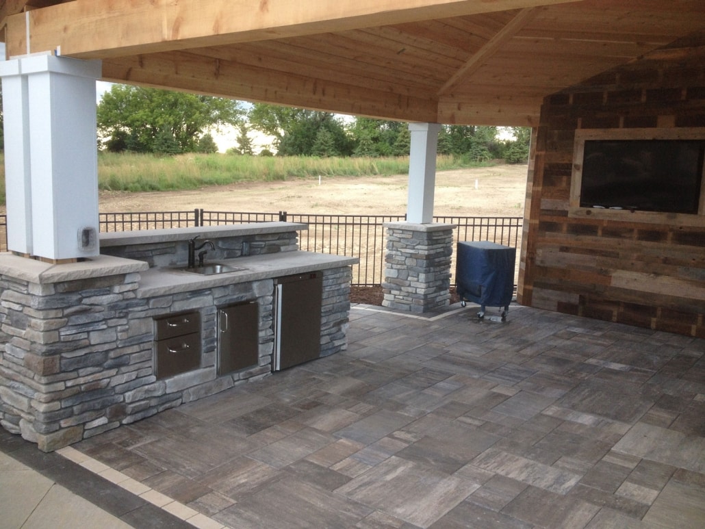 This kitchen was part of an outdoor pavilion for entertaining.