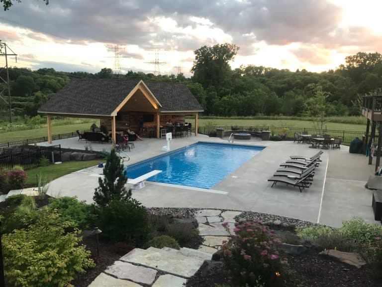 Pool with pergola