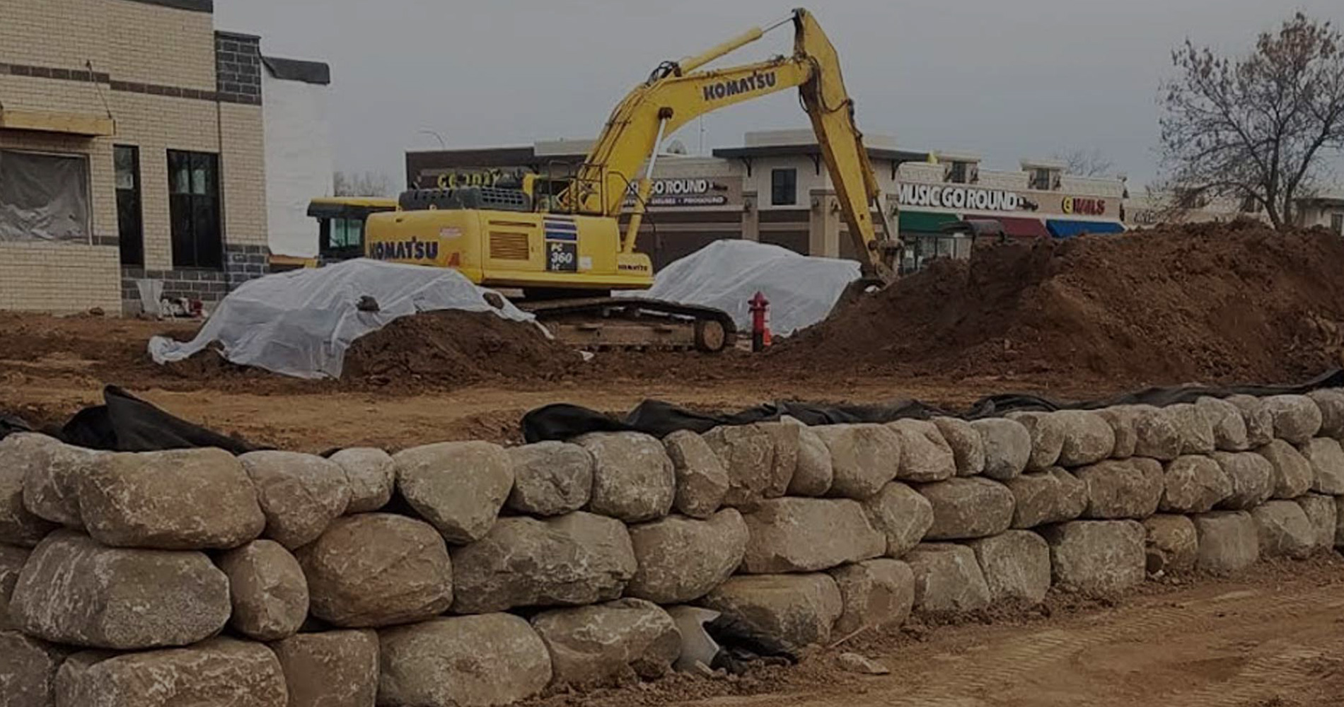 Retaining wall construction by Landscapes Unlimited in Minnesota
