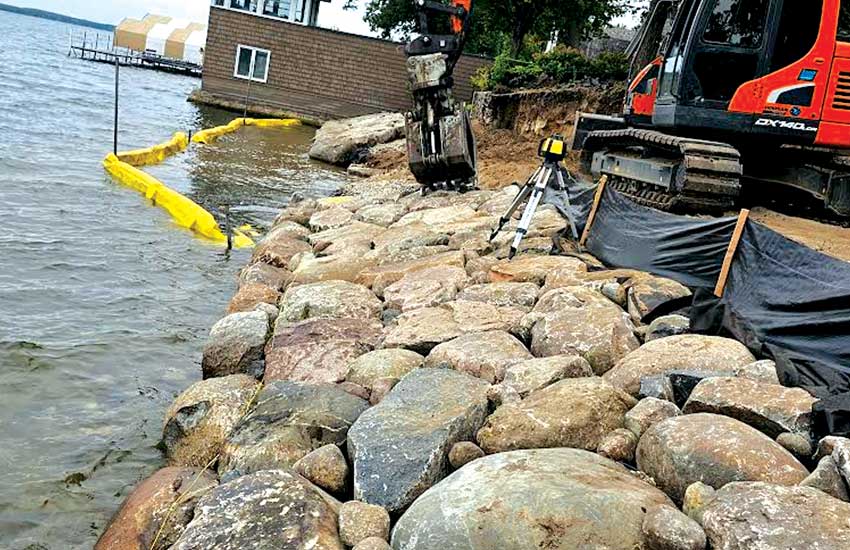 Shoreline restoration and erosion control Minnesota