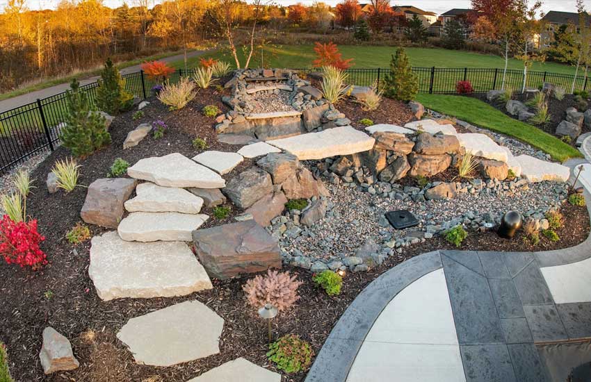 Custom water fountain installation Minnesota