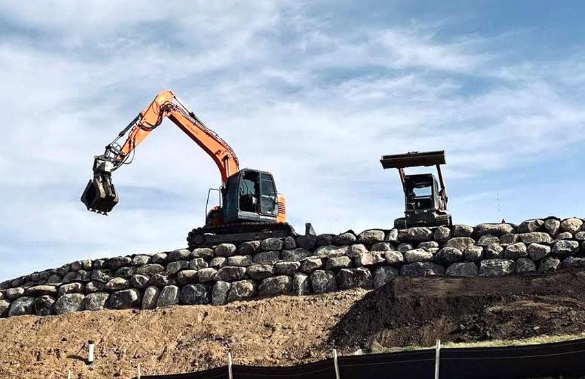 Commercial erosion control wall