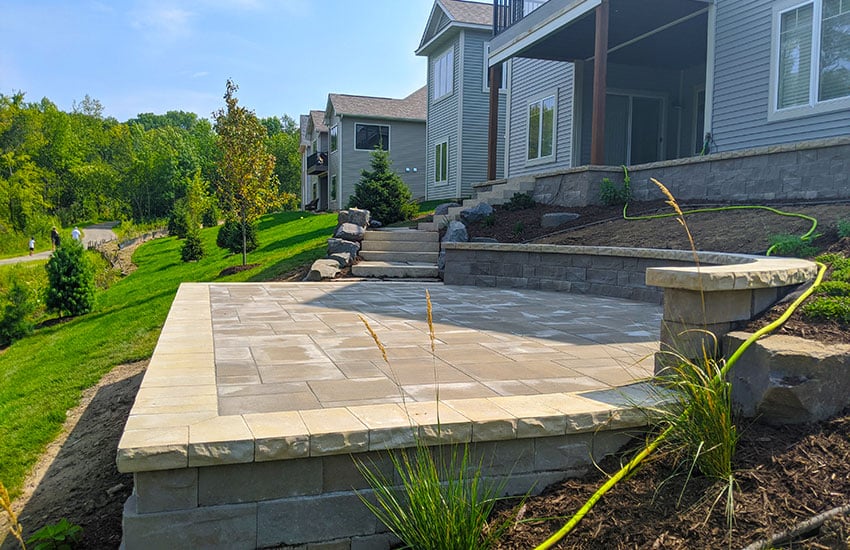Paver patio entertaining area Minnesota