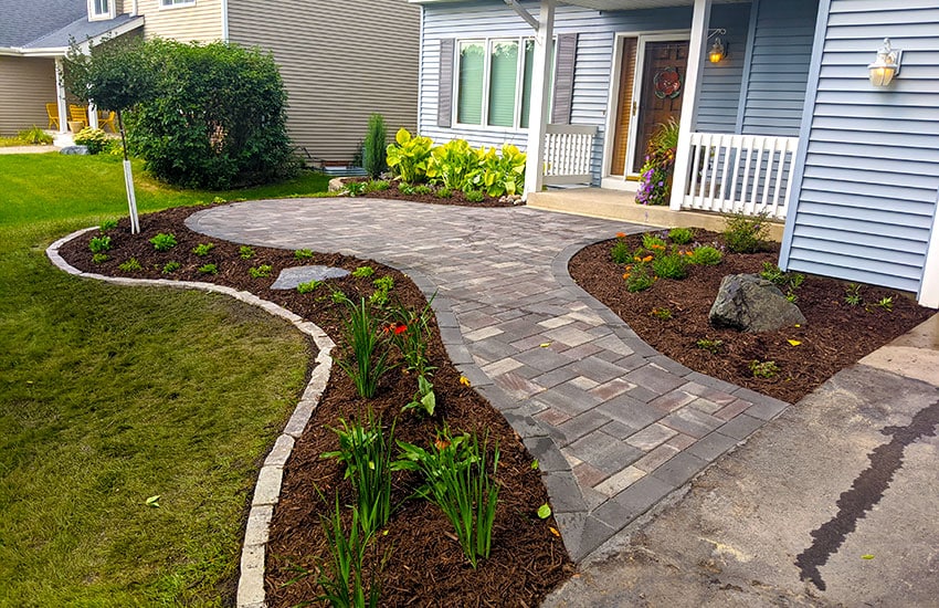 Residential paver patio installation Minnesota