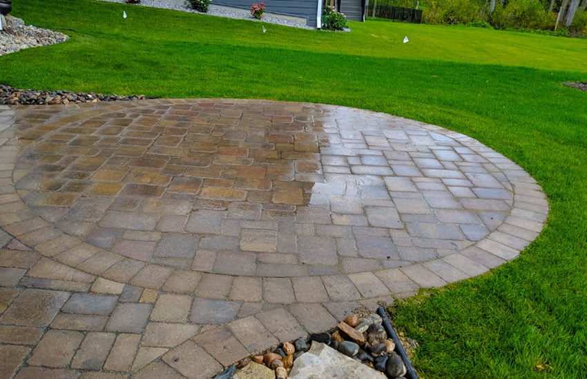 Stone paver patio design and build Minnesota