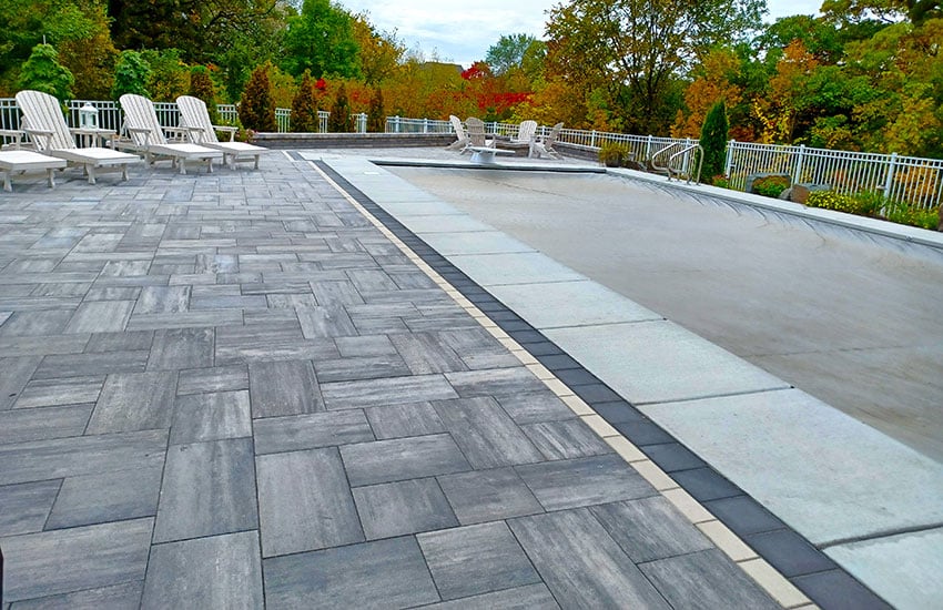 Paver pool decking installation Minnesota